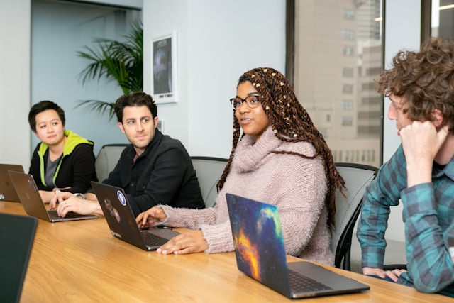 application engineers in business meeting